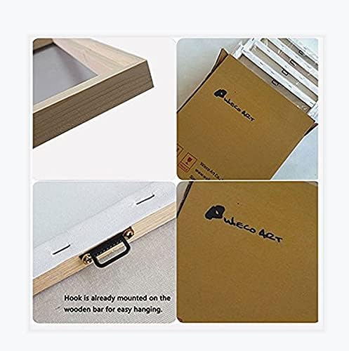 Wieco Art 3 Piece Red Forest Waterfalls Canvas Prints Wall Art for Living Bedroom Room Home Decorations Modern Gallery Wrapped Landscape Tree Oil Paintings Reproduction Pictures Artwork