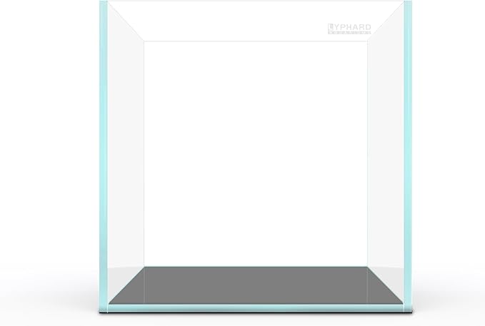 Cube Rimless Aquarium 4 Gallon, Ultra Clear Low Iron Nano Fish Tank for Betta, L9.8×W9.8×H9.8 Glass Thickness 5mm with EVA Foam Leveling Mat