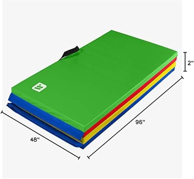 We Sell Mats - 4 ft x 8 ft x 2 in Personal Fitness & Exercise Mat for Home Workout - Lightweight and Folds for Carrying – All Purpose Home Gym Mat – Thick Mat for Yoga, Pilates, Stretches, and Floor Exercises