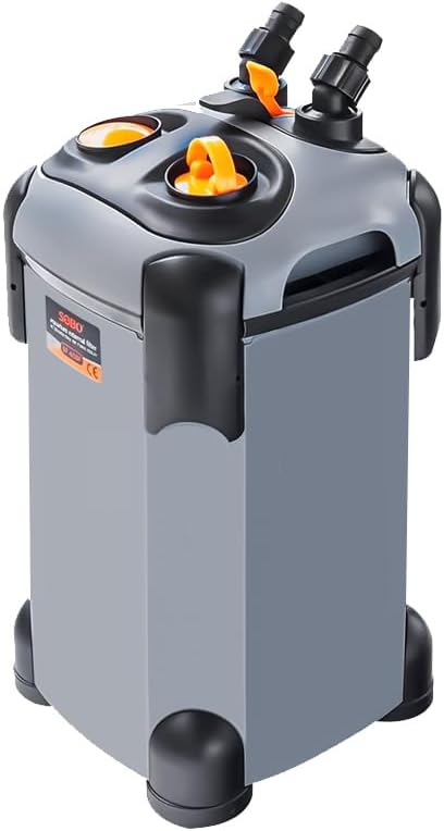 Aquarium Canister Filter with 3 Media Trays Spray Bar External Canister Filter for Large Fish Tank and Aquariums, 1000F-266GPH