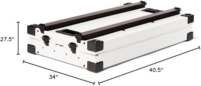 Impact Collapsible Dog Crate - Foldable Hard Crate for Extra Large Dogs - Heavy Duty Travel Kennel with Powder-Coated Aluminum - Quick Setup for Indoor & Outdoor (White, 40"+ (40.5" L x 27.5”W x 34" H