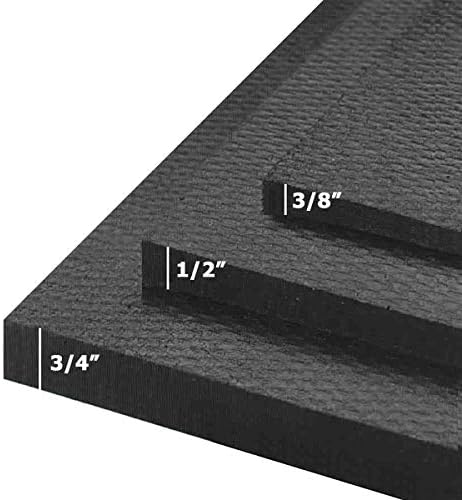 American Floor Mats - Horse/Stable Mats - Heavy Duty Stall Mats - Thick, Durable Rubber Flooring Solid Black 3/4" Thick – 4' x 10' Mat