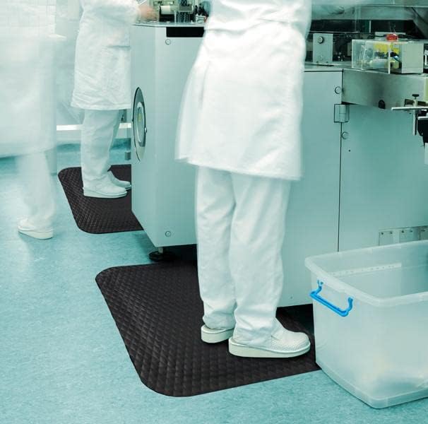 American Floor Mats Hog Heaven 5/8 inch Black & Black Border 3' x 12' Nitrile Backed Anti-Fatigue Comfort Mat