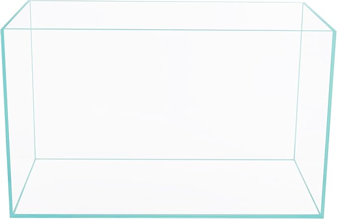 Ultra Clear Rimless Low Iron Glass Aquarium Tank (W23.62×D11.81×H14.17 inch(60x30x36cm)) 6mm Thickness Include Black Leveling Mat