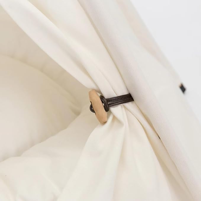 Pet Teepee Dog & Puppy Cat Tents Tipi Bed Portable Houses with Thick Cushion for Pets Up to 20lbs