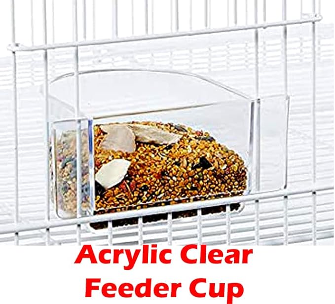 1/2/3-Combo Stacker Center Divided Breeder Breeding Bird Flight Double Rolling Cage for Aviaries Canaries Cockatiels Lovebirds Finches Budgies Small Parrots
