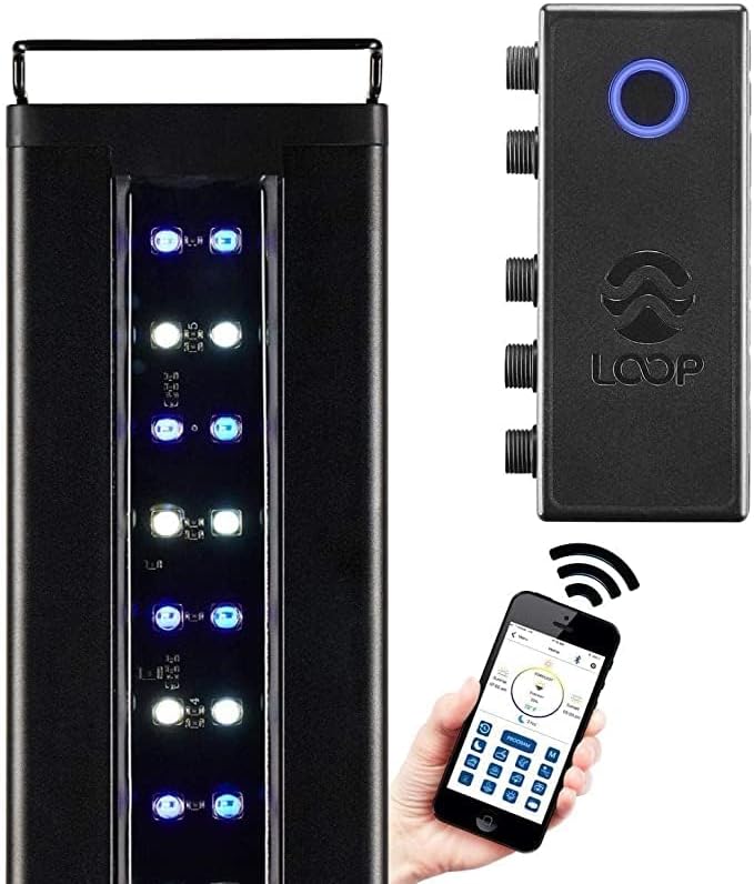 CURRENT USA 72" Inch Orbit Marine IC LOOP LED Saltwater Reef Marine Aquarium Light with Bluetooth App Control | Wireless Lighting & eFlux Wave Pump Control for Fish Tank (4208)