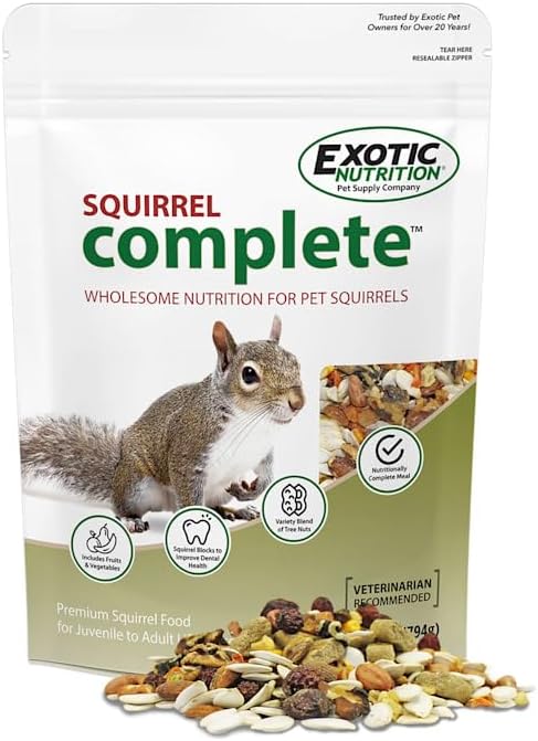 Squirrel Complete (1.75 lb.) - Healthy Natural Food - Nutritionally Complete Diet for Pet & Captive Squirrels - Ground, Grey, and Flying Squirrels, & Chipmunks