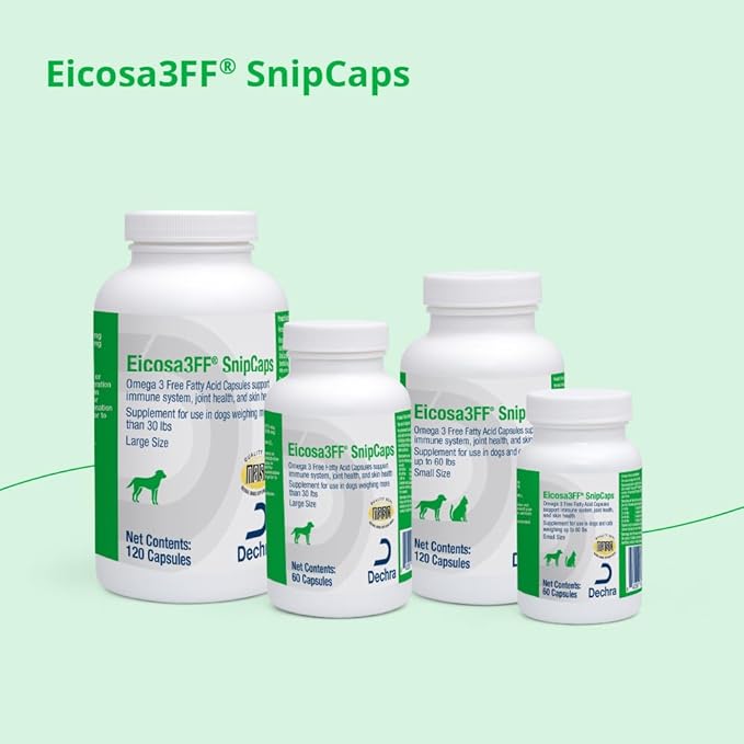 SnipCaps Omega 3 Free Fatty Acid Capsules for Dogs and Cats - Small, 60 ct