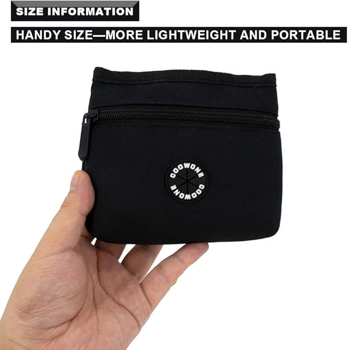 COOWONE Dog Treat Pouch with Pet Training Clicker, Detachable Dog Puppy Training Treat Bag, 900D Oxford Cloth Magnetic Closure Small Dog Poop Bag Holder for Travel or Outdoor Use