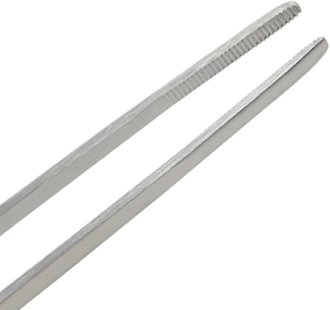 LILYS PET Straight and Bend Stainless Steel Super Thick Tweezers Set,Pliers Aquarium Tool Fish Tank Aquatic Plants Forceps Clip (10.5")