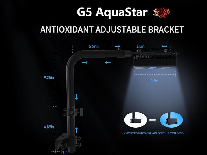 Aquarium Light - 95 Watt Sunrise Sunset Moonlight, Group Control Program Coral Reef Light Dimmable Full Spectrum for Marine Tanks,Saltwater Tank Light with Timer (Brackets)