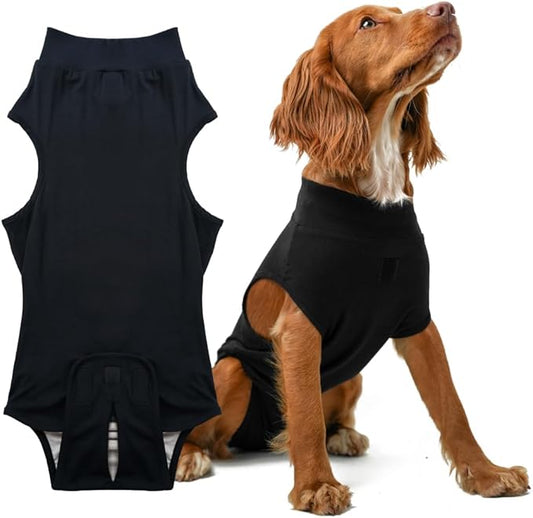 PupShield - Dog Surgery Recovery Suit Male and Female - All Dog Sizes - Easy to Use Anti Licking Design Breathable Comfortable - Spay & Neuter Recovery Suit, Surgical Onesie - Cone Alternative
