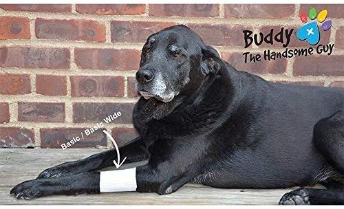 Basic Leg Bandages for Dogs, Cats and Other Pets First Aid Non-Adhesive Fur Friendly - Value 16 Pack (Standard,& Wide) (Medium)