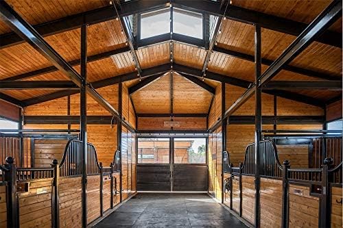 American Floor Mats - Horse/Stable Mats - Heavy Duty Stall Mats - Thick, Durable Rubber Flooring Solid Black 1/2" Thick - 4' x 10' Mat