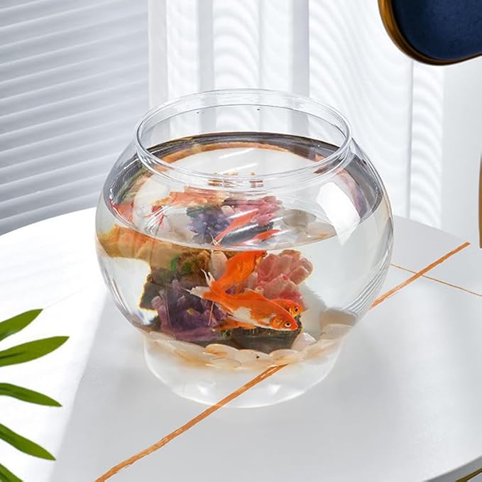 Newpol （Large Size） 3 Gallon Plastic Fish Bowl, Aquarium Fish Tank 11.5 Liters