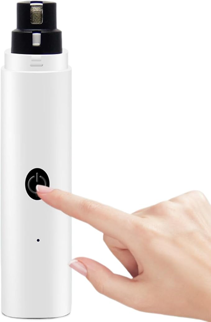 Quiet Rechargeable Pet Nail Grinder - Dog Nail Clippers and Grinder - With LED Lights and Quick Sensor, Diamond-Tip Dust Collector, Suitable for Large Dogs, Small Cats, and Rabbits (Light Green)