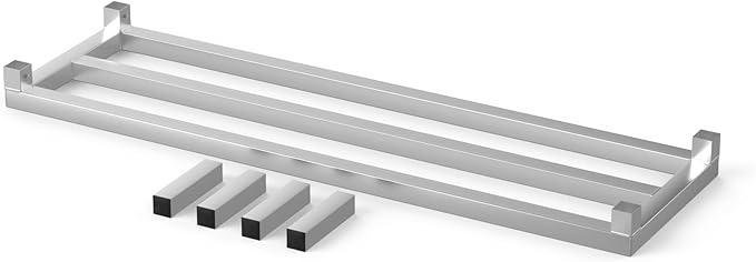 14 in X 48 in. Aquarium Stand | Industrial Style Aluminum Fish Tank Base with Open Frame Design