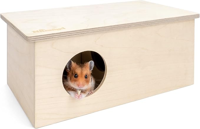 Niteangel Birch Chamber-Maze Hamster Hideout - Small Pets Woodland House Habitats Decor for Hamster Mice Gerbils Mouse