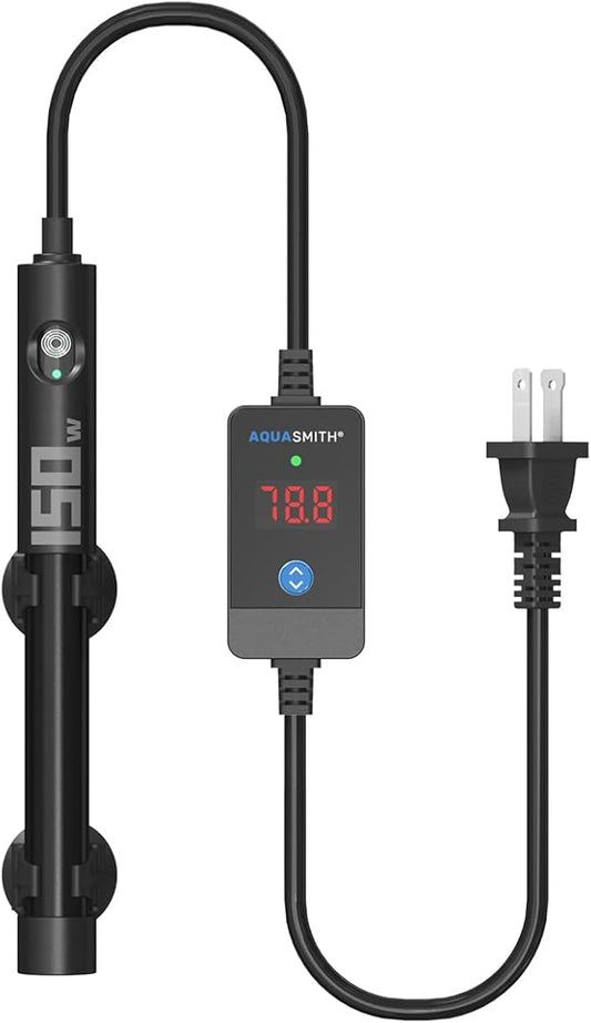 Aquarium Heater,50w/100w/150w/200w/300w/500w Submersible Fish Tank Heater,External LED Controller, with Over-Temperature Protection and Automatic Power-Off When Leaving Water for.