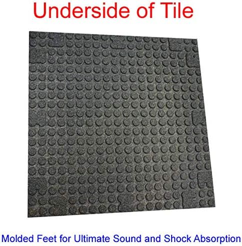 American Floor Mats - Extreme Rubber Gym Tiles - 1 Inch Thick Colorful Rubber Gym Tiles - Superior Shock and Sound Absorbing Tiles - 95% Dark Greys 25 Tile Pack (Covers 100 Sq Ft)