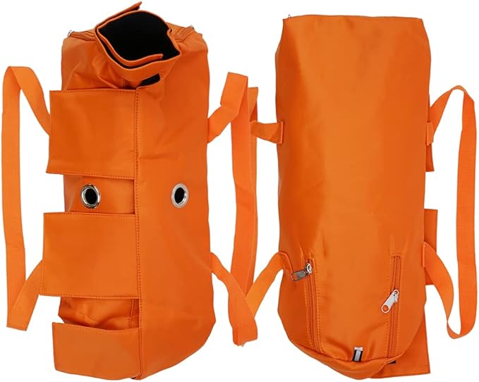 Kukaster Pet Cat’s Restraint Bag for Claw Care Nail Trimming Anti-Scratching Grooming Bag for Cats Medical Examination(Orange-s)