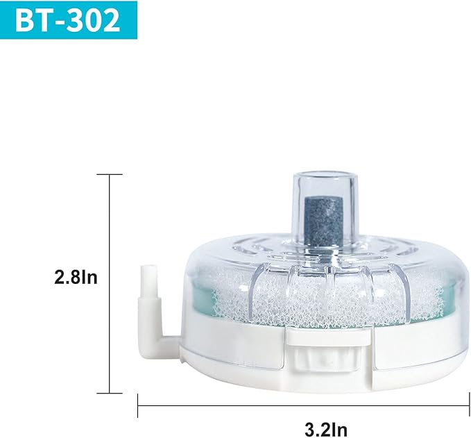 UPETTOOLS Mini Aquarium Sponge Filter, Small Internal Fish Tank Filter Detachable Submersible Filter with Air Stone auxiliary filter Suitable for 5-20 Gallon Tank (Air Pumps and Air Tube not Included)