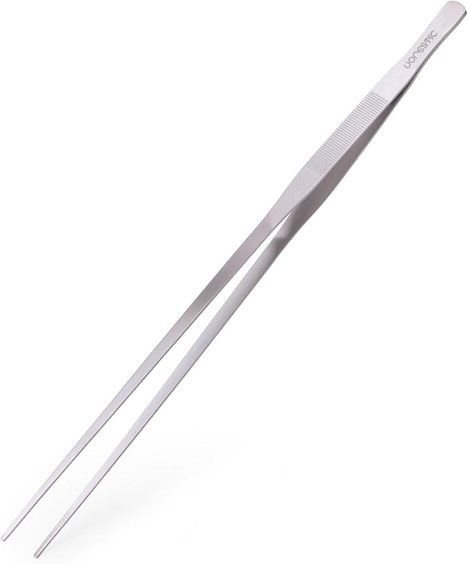 Heavy Duty Aquarium Tweezers Extra Long 24 Inch, Straight Aquarium Plant Tweezers, Long Tweezers for Terrarium and Aquarium, Aquarium Tongs, Long Tweezers for Plants