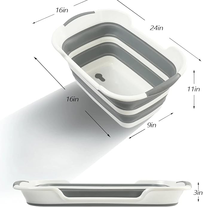 Smoochie Collapsible Dog Bathtub, Dog Tubs for Bathing, Portable Tub, Dog Wash Tub, Pet Tub and Dog Bath Tub for Dog/Cat/Pet and Puppy Bath Tub, Dog Tub for Pets and Cats (Gray)