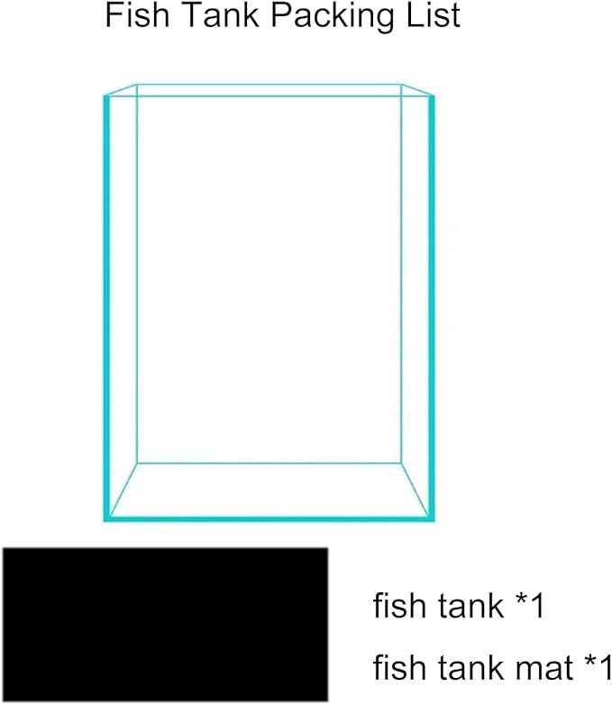 2 Gallon Glass Fish Tank, Easy to Maintain Small Aquarium for Betta/Snails/Shrimp and Aquatic Planting.