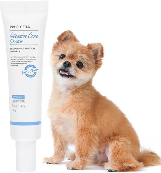 PetO'CERA Intensive Ointment- Ultimate Skin Relief & Wound Care for Dogs & Cats, Hot Spot, Rash & Scratching Soother, Heals Cracked Paws, Dry & Irritated Skin, High Moisture Rescue Balm, 20g