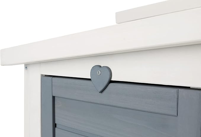 TRIXIE natura Small Animal House - Outdoor/Indoor Rabbit Hideout with Hinged Roof & Raised Floor - Solid Wood House with 2 Entry Ramps, Weather-Resistant Home for Bunnies & Guinea Pigs - in Gray