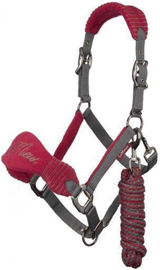 LeMieux Vogue Fleece Headcollar - Halter & Leadrope - Extra Padding, Adjustable at Curb and Poll Strap