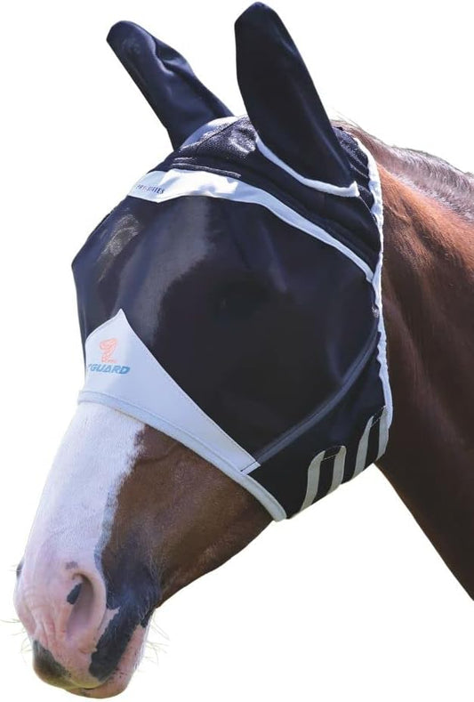 FLYGUARD FINE MESH Fly MASK with Ears (Pony, Black)