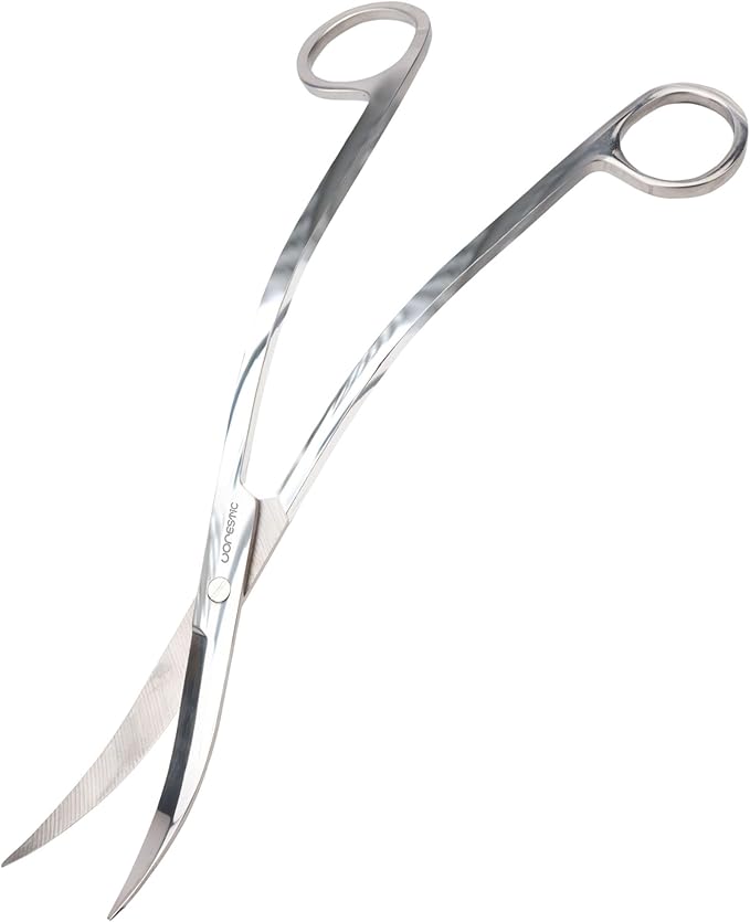 Long Aquarium Scissors for Plants 9.8 inches, Aquascaping Scissors, Aquarium Plant Trimmer, Aquascape Tools, Terrarium Tools for Plants (1 Pc Wave)