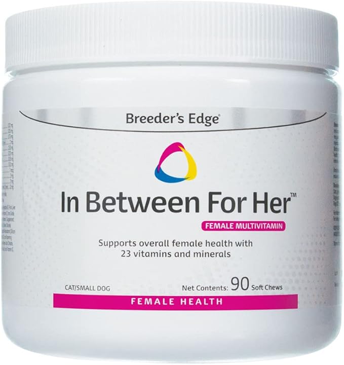 Revival Animal Health Breeder's Edge in Between for Her, Female Multivitamin for Cat/Small Dog- 90 ct