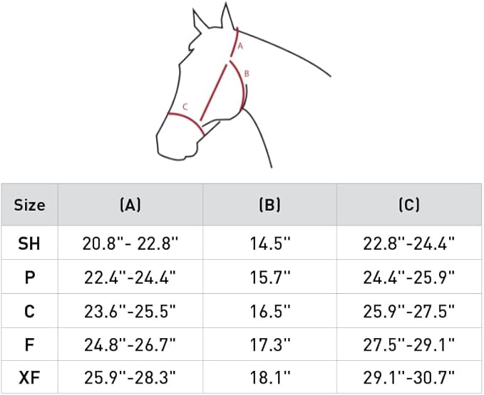 HORZE Kiel Adjustable Horse Halter with Fleece Padding - Dark Red - Warmblood