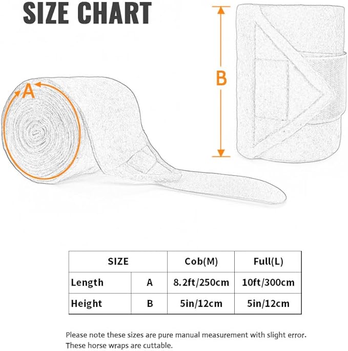 Horse Polo Leg Wraps Soft Fleece Wraps Equestrian Leg Bandage 4-Pack (Full(10ft), Wine Red)