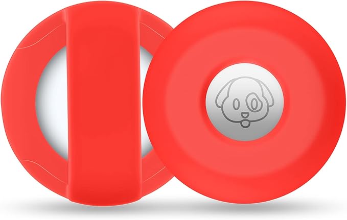 Airtag Holder for Dog Collar, Cibaabo Silicone Air Tag Case Cover Compatible with Apple Airtags for 0.8-1.2inch Cat Pet Collar Harness Loop