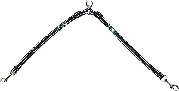 Caldwell's Pet Supply Co. Leash Coupler, Two Dog Leash Splitter to Split Leashes for Walking 2 Dogs, Tangle Free Double Dog Leashes Connector, Adjustable Attachment for Small or Medium Dogs