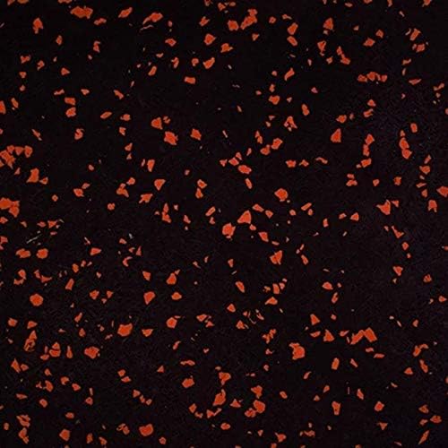 Playsafer Genaflex Rubber Gym Floor Mat, Heavy Duty Commercial Protective Gym Flooring Roll - 8mm Thick (4' X 6', 15% Red)