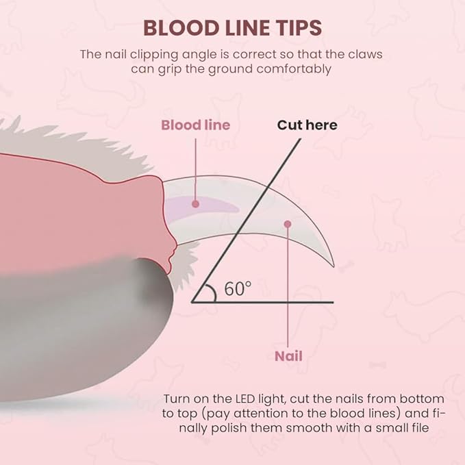 LED Pet Nail Clippers,Upgrade Cat Nail Clipper with Light,Cat Claw Trimmer Nail Clippers for Dogs,Trim Your Pets Nails Easy and Pain-Free Grooming Tool for Small Animals (Blue 1PCS)