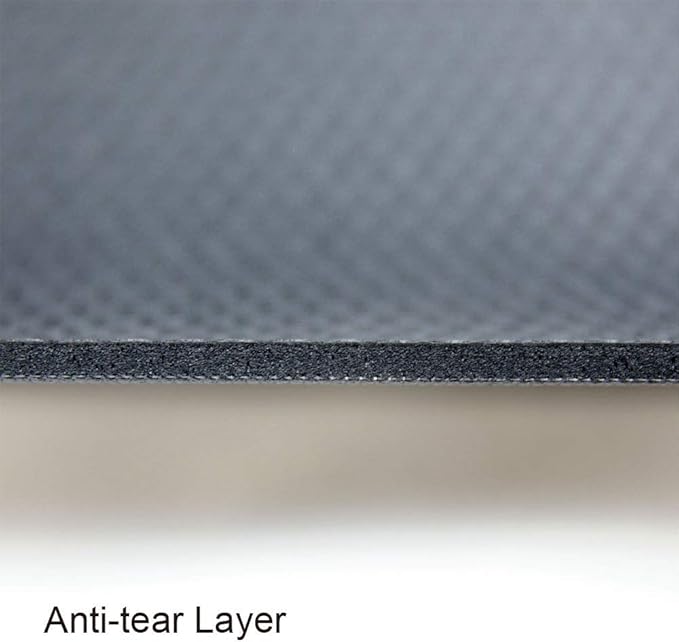 RevTime Extra Large Exercise Mat 7 x 5 feet (84" x 60" x 1/4") 6 mm Thick & High Density Mat for Home Cardio and Yoga Workouts, Durable Gym Floor Mat, Black