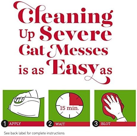 Nature's Miracle Advanced Cat Stain and Odor Eliminator Spray, Severe Mess Enzymatic Formula, Sunny Lemon Scent, 1 Gal