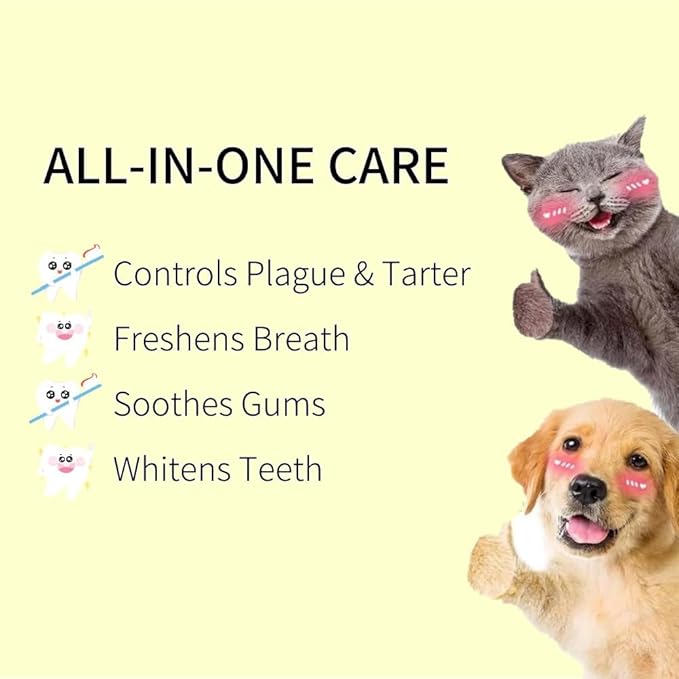 Pet Toothbrush Pen & Oral Repair Gel for Dogs & Cats – Teeth Cleaning Pen, Natural Plant Substance Tartar Remover for Repairing Pets' Teeth (3pcs)