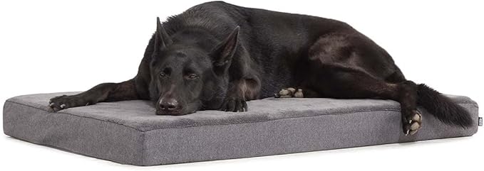Barkbox Orthopedic Dog Bed with Memory Foam, Premium Comfort for Dogs and Puppies, Dog Bed for Joint Relief and Restful Sleep, Durable and Easy to Clean - Grey, XL