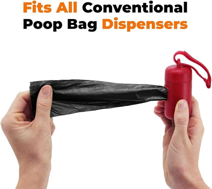 Best Pet Supplies Poop Bags for Dogs, 50% Post-Consumer Recycled Content dog waste bags on rolls, fits all poop bag holders for leashes - Black, 600 Count, Unscented