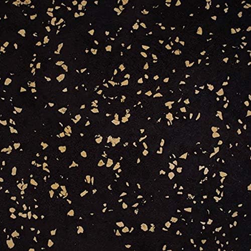 Playsafer Genaflex Rubber Gym Floor Mat - Heavy Duty Commercial Protective Gym Flooring Roll, 8mm Thick (4' X 20', 10% Tan)