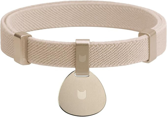 Safety Cat Collar and ID Tag Set - Elastic Quick Release, Non Breakaway Cat Collar Personalized Anodized Aluminum Engraved Pet Name Tag, Lightweight for Kitten and Small Large Cats