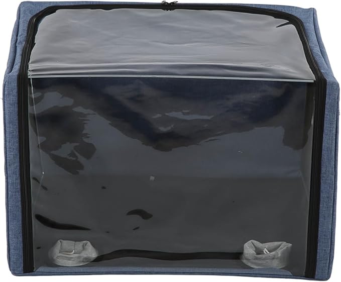 Puppy Nebulization Box, Small Pet Oxygen Inhalation, Cat and Dog Atomization Box Oxygen Inhalation Machine Dedicated Folding Atomization Box Pet Oxygen Therapy Cage for Cough Breathing Treatment Box